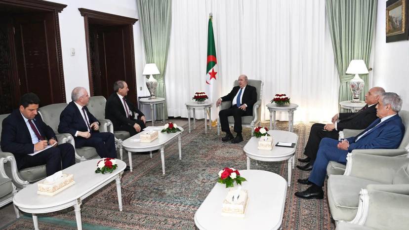 The President of the Republic receives the Syrian Minister of Foreign Affairs and Expatriates